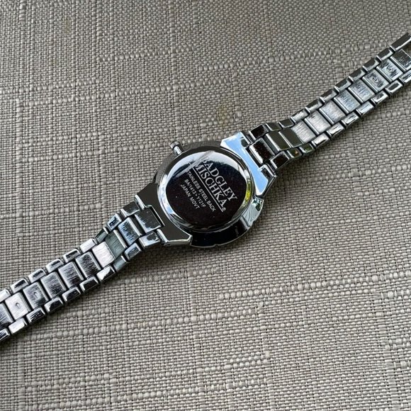 Badgley Mischka Ladies Watch Silver Tone Crystals Accent Analog Quartz Watch Box - Picture 10 of 12